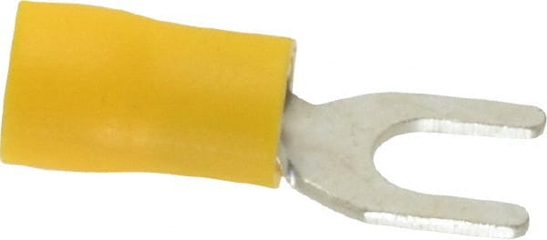 Ideal - #10 Stud, 12 to 10 AWG Compatible, Partially Insulated, Crimp Connection, Standard Fork Terminal - Exact Tool & Supply