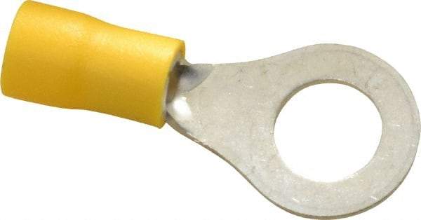 Ideal - 12-10 AWG Partially Insulated Crimp Connection Circular Ring Terminal - 5/16" Stud, 1.339" OAL x 0.512" Wide, Tin Plated Brass Contact - Exact Tool & Supply