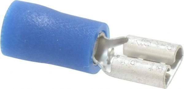 Ideal - 16 to 14 AWG, Vinyl, Fully Insulated, Female Wire Disconnect - Blue, cUL Listed, RoHS Compliant, UL Listed - Exact Tool & Supply