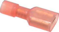 Ideal - 22 to 18 AWG, Vinyl, Fully Insulated, Female Wire Disconnect - 1/4 Inch Wide Tab, Red, cUL Listed, RoHS Compliant, UL Listed 774A - Exact Tool & Supply