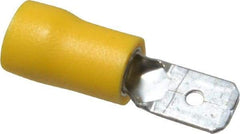 Ideal - 12 to 10 AWG, Vinyl, Fully Insulated, Male Wire Disconnect - 1/4 Inch Wide Tab, Yellow, cUL Listed, RoHS Compliant, UL Listed - Exact Tool & Supply