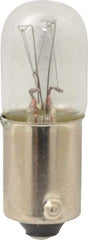 Eaton Cutler-Hammer - 2.4 Watt, 120 Volt, Incandescent Miniature & Specialty T3-1/4 Lamp - Bayonet Base, 2 to 4.999 Equivalent Range, Warm (1,000 to 3,000), Dimmable, 1-1/4" OAL - Exact Tool & Supply