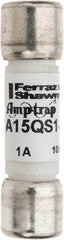 Ferraz Shawmut - 150 VAC/VDC, 1 Amp, Fast-Acting Semiconductor/High Speed Fuse - Clip Mount, 1-1/2" OAL, 100 at AC, 50 at DC kA Rating, 13/32" Diam - Exact Tool & Supply