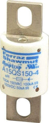 Ferraz Shawmut - 150 VAC/VDC, 150 Amp, Fast-Acting Semiconductor/High Speed Fuse - Bolt-on Mount, 2-21/32" OAL, 100 at AC, 50 at DC kA Rating, 1-1/8" Diam - Exact Tool & Supply