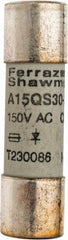Ferraz Shawmut - 150 VAC/VDC, 30 Amp, Fast-Acting Semiconductor/High Speed Fuse - Clip Mount, 1-1/2" OAL, 100 at AC, 50 at DC kA Rating, 13/32" Diam - Exact Tool & Supply