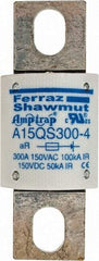 Ferraz Shawmut - 150 VAC/VDC, 300 Amp, Fast-Acting Semiconductor/High Speed Fuse - Bolt-on Mount, 2-21/32" OAL, 100 at AC, 50 at DC kA Rating, 1-1/8" Diam - Exact Tool & Supply