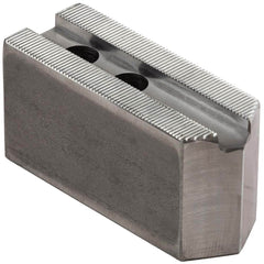 Dillon Manufacturing - Soft Lathe Chuck Jaws; Jaw Type: Square ; Material: Steel ; Jaw Interface Type: 1.5mm x 60 Serrated ; Maximum Compatible Chuck Diameter (Inch): 10 ; Minimum Compatible Chuck Diameter (Inch): 0 ; Overall Height (Inch): 2 - Exact Tool & Supply