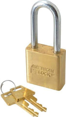 American Lock - 3/4" Shackle Clearance, Keyed Different Padlock - 5/16" Shackle Diam, Steel - Exact Tool & Supply