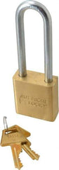 American Lock - 3/4" Shackle Clearance, Keyed Different Padlock - 5/16" Shackle Diam, Steel - Exact Tool & Supply