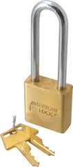 American Lock - 3/4" Shackle Clearance, Keyed Alike Padlock - 5/16" Shackle Diam, Steel - Exact Tool & Supply