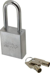 American Lock - 3/4" Shackle Clearance, Keyed Alike Tubular Padlock - 5/16" Shackle Diam, Steel - Exact Tool & Supply