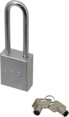American Lock - 3/4" Shackle Clearance, Keyed Different Tubular Padlock - 5/16" Shackle Diam, Steel - Exact Tool & Supply