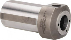 Kennametal - Neutral Cut, KM3225 Modular Connection, Round Shank Lathe Modular Clamping Unit - 1-1/2" Square Shank Diam, 3.54" OAL, Through Coolant, Series NCM-SS Round Shank Standard Length - Exact Tool & Supply