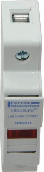 Ferraz Shawmut - 1 Pole, 600 VAC/VDC, 30 Amp, DIN Rail Mount Fuse Holder - Compatible with CC Class, 0.69 Inch Wide Fuse - Exact Tool & Supply