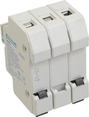 Ferraz Shawmut - 3 Pole, 1000 VDC and 800 VAC, 30 Amp, DIN Rail Mount Fuse Holder - Compatible with CC Class, 1-1/2 Inch Long x 2.07 Inch Wide and 13/32 Inch Diameter Fuse - Exact Tool & Supply