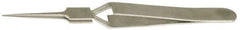 Value Collection - 4-11/32" OAL N5 Reverse Action Tweezers - Long & Very Fine Point - Exact Tool & Supply