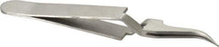 Value Collection - 4-11/32" OAL N7 Reverse Action Tweezers - Curved Fine Point - Exact Tool & Supply
