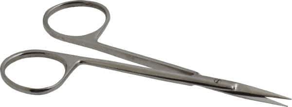 Value Collection - 4-1/2" OAL Stainless Steel Iris Scissors - Straight Handle, For General Purpose Use - Exact Tool & Supply