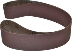 3M - 2-1/2" Wide x 48" OAL, 60 Grit, Aluminum Oxide Abrasive Belt - Aluminum Oxide, Medium, Coated, X Weighted Cloth Backing, Series 341D - Exact Tool & Supply