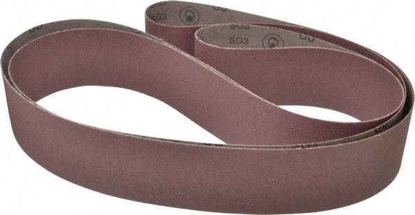 3M - 3" Wide x 132" OAL, 80 Grit, Aluminum Oxide Abrasive Belt - Aluminum Oxide, Medium, Coated, X Weighted Cloth Backing, Series 341D - Exact Tool & Supply