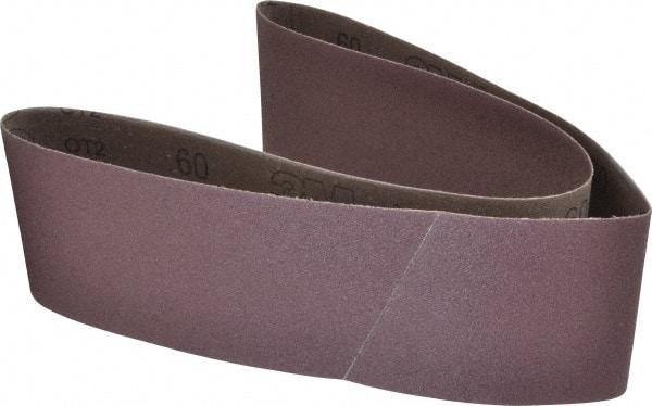 3M - 4" Wide x 48" OAL, 60 Grit, Aluminum Oxide Abrasive Belt - Aluminum Oxide, Medium, Coated, X Weighted Cloth Backing, Series 341D - Exact Tool & Supply