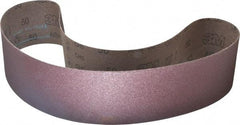 3M - 4" Wide x 54" OAL, 50 Grit, Aluminum Oxide Abrasive Belt - Aluminum Oxide, Coarse, Coated, X Weighted Cloth Backing, Series 341D - Exact Tool & Supply