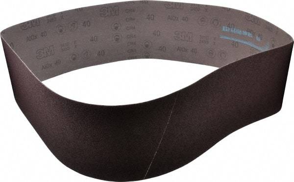 3M - 6" Wide x 60" OAL, 40 Grit, Aluminum Oxide Abrasive Belt - Aluminum Oxide, Coarse, Coated, X Weighted Cloth Backing, Series 341D - Exact Tool & Supply