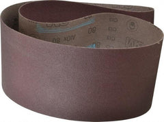 3M - 6" Wide x 60" OAL, 80 Grit, Aluminum Oxide Abrasive Belt - Aluminum Oxide, Medium, Coated, X Weighted Cloth Backing, Series 341D - Exact Tool & Supply
