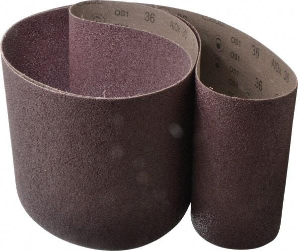 3M - 8" Wide x 107" OAL, 36 Grit, Aluminum Oxide Abrasive Belt - Aluminum Oxide, Very Coarse, Coated, X Weighted Cloth Backing, Series 341D - Exact Tool & Supply