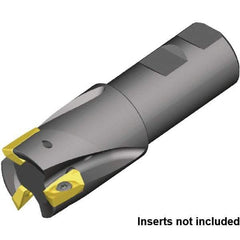 Kennametal - 40mm Cut Diam, 32mm Shank Diam, 110mm OAL, Indexable Square Shoulder End Mill - Weldon Shank, 0° Lead Angle - Exact Tool & Supply