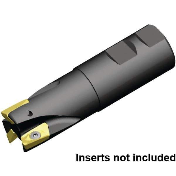 Kennametal - 32mm Cut Diam, 32mm Shank Diam, 111mm OAL, Indexable Square Shoulder End Mill - Weldon Shank, 0° Lead Angle - Exact Tool & Supply