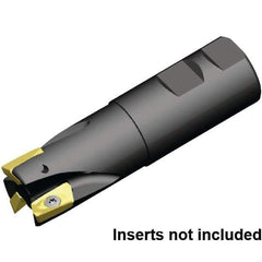 Kennametal - 32mm Cut Diam, 32mm Shank Diam, 111mm OAL, Indexable Square Shoulder End Mill - Weldon Shank, 0° Lead Angle - Exact Tool & Supply