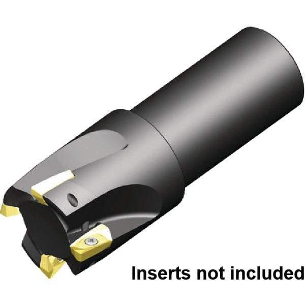 Kennametal - 25mm Cut Diam, 25mm Shank Diam, 100mm OAL, Indexable Square Shoulder End Mill - Cylindrical Shank, 0° Lead Angle - Exact Tool & Supply