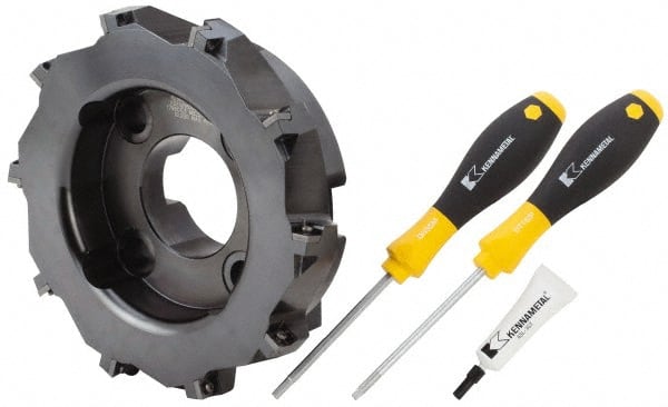 Kennametal - 8" Cut Diam, 2-1/2" Arbor Hole Diam, Indexable Square-Shoulder Face Mill - Exact Tool & Supply