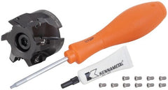 Kennametal - 50mm Cut Diam, 22mm Arbor Hole Diam, Indexable Square-Shoulder Face Mill - Exact Tool & Supply