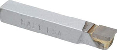 Accupro - 2-1/2 Inch Long, 1/32 Inch Radius, Left Hand, Concave, RAL Style Radius Cutting Tool Bit - 3/8 Inch Long Tip, 3/32 Inch Thick, 3/8 Inch Shank Square, Carbide Tip - Exact Tool & Supply