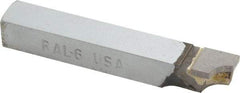 Accupro - 2-1/2 Inch Long, 3/16 Inch Radius, Left Hand, Concave, RAL Style Radius Cutting Tool Bit - 3/8 Inch Long Tip, 3/32 Inch Thick, 3/8 Inch Shank Square, Carbide Tip - Exact Tool & Supply