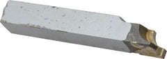 Accupro - 2-1/2 Inch Long, 1/4 Inch Radius, Left Hand, Concave, RAL Style Radius Cutting Tool Bit - 3/8 Inch Long Tip, 3/32 Inch Thick, 3/8 Inch Shank Square, Carbide Tip - Exact Tool & Supply