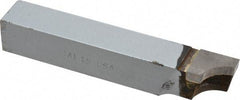 Accupro - 4-1/2 Inch Long, 15/32 Inch Radius, Left Hand, Concave, RAL Style Radius Cutting Tool Bit - 3/4 Inch Long Tip, 3/16 Inch Thick, 3/4 Inch Shank Square, Carbide Tip - Exact Tool & Supply