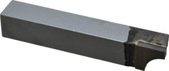 Accupro - 4-1/2 Inch Long, 1/2 Inch Radius, Left Hand, Concave, RAL Style Radius Cutting Tool Bit - 3/4 Inch Long Tip, 3/16 Inch Thick, 3/4 Inch Shank Square, Carbide Tip - Exact Tool & Supply