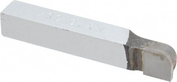 Accupro - 2-1/2 Inch Long, 3/16 Inch Radius, Right Hand, Convex, RXD Style Radius Cutting Tool Bit - 3/8 Inch Long Tip, 3/32 Inch Thick, 3/8 Inch Shank Square, Carbide Tip - Exact Tool & Supply