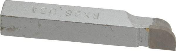 Accupro - 2-1/2 Inch Long, 1/4 Inch Radius, Right Hand, Convex, RXD Style Radius Cutting Tool Bit - 3/8 Inch Long Tip, 3/32 Inch Thick, 3/8 Inch Shank Square, Carbide Tip - Exact Tool & Supply