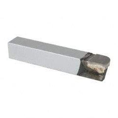 Accupro - 4-1/2 Inch Long, 7/16 Inch Radius, Right Hand, Convex, RXD Style Radius Cutting Tool Bit - 3/4 Inch Long Tip, 3/16 Inch Thick, 3/4 Inch Shank Square, Carbide Tip - Exact Tool & Supply