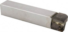 Accupro - 4-1/2 Inch Long, 15/32 Inch Radius, Right Hand, Convex, RXD Style Radius Cutting Tool Bit - 3/4 Inch Long Tip, 3/16 Inch Thick, 3/4 Inch Shank Square, Carbide Tip - Exact Tool & Supply