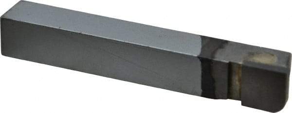 Accupro - 2-1/2 Inch Long, 1/8 Inch Radius, Left Hand, Convex, RXL Style Radius Cutting Tool Bit - 3/8 Inch Long Tip, 3/32 Inch Thick, 3/8 Inch Shank Square, Carbide Tip - Exact Tool & Supply