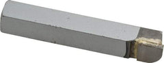 Accupro - 2-1/2 Inch Long, 1/4 Inch Radius, Left Hand, Convex, RXL Style Radius Cutting Tool Bit - 3/8 Inch Long Tip, 3/32 Inch Thick, 3/8 Inch Shank Square, Carbide Tip - Exact Tool & Supply