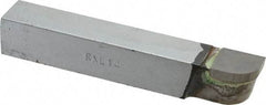 Accupro - 4-1/2 Inch Long, 7/16 Inch Radius, Left Hand, Convex, RXL Style Radius Cutting Tool Bit - 3/4 Inch Long Tip, 3/16 Inch Thick, 3/4 Inch Shank Square, Carbide Tip - Exact Tool & Supply