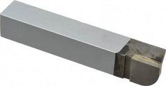 Accupro - 4-1/2 Inch Long, 1/2 Inch Radius, Left Hand, Convex, RXL Style Radius Cutting Tool Bit - 3/4 Inch Long Tip, 3/16 Inch Thick, 3/4 Inch Shank Square, Carbide Tip - Exact Tool & Supply