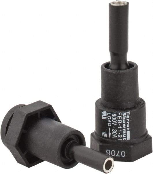 Ferraz Shawmut - 1 Pole, 600 VAC/VDC, 30 Amp, Inline Fuse Holder - Compatible with CC Class, 1-1/2 Inch Long x 1 Inch Wide and 13/32 Inch Diameter Fuse - Exact Tool & Supply