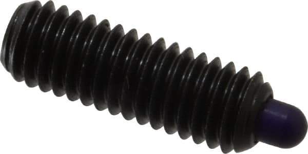 Gibraltar - 3/8-16, 1-1/8" Thread Length, 3/16" Plunger Projection, Steel Threaded Spring Plunger - 0.186" Max Plunger Diam, 1-1/8" Plunger Length, 5.5 Lb Init End Force, 14.5 Lb Final End Force, 3/16" Hex - Exact Tool & Supply